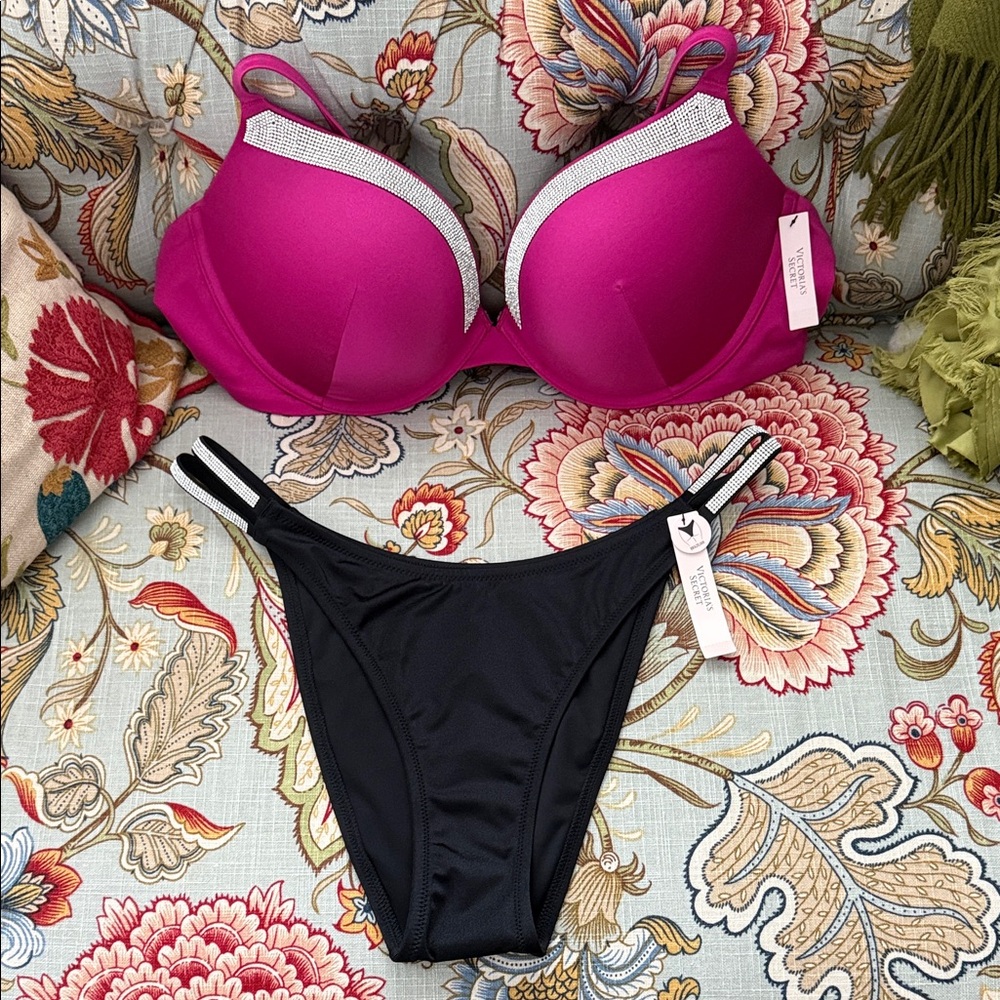 Victoria's Secret Bikini with Rhinestone Details NWT